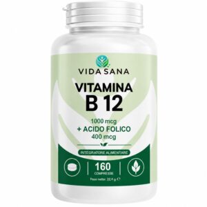 Vitamina B12 1000 mcg + Acido Folico 400 mcg - 160 Compresse