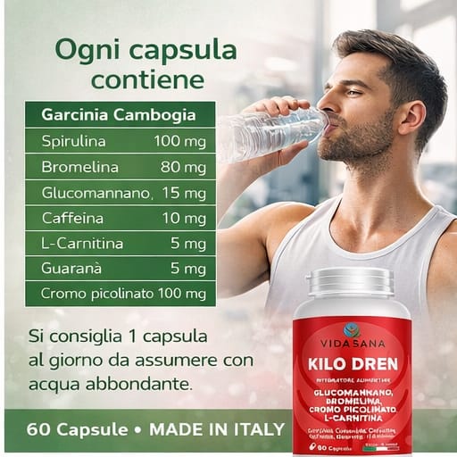 Integratore Alimentare con Glucomannano e Bromelina 60 Cpasule - immagine 4