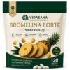 Bromelina Forte Drenante,Tarassaco alta titolazione Effetto Diuretico e tonificante - VIDASANA - Made in italy - bromelina extra forte drenante 5000 gdu/g 120 Cpr