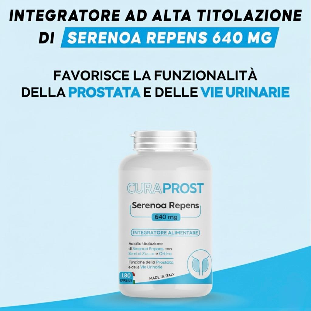 Serenoa repens prostata Integratore Prostata 640 mg - 180 Capsule - Saw palmetto -Formula Complex - integratore Uomo benessere delle vie Urinarie - immagine 2